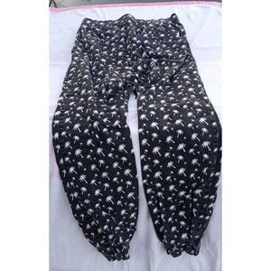 RARE Men's echo unltd fit-skinny size 32 black and white palm tree pants retro